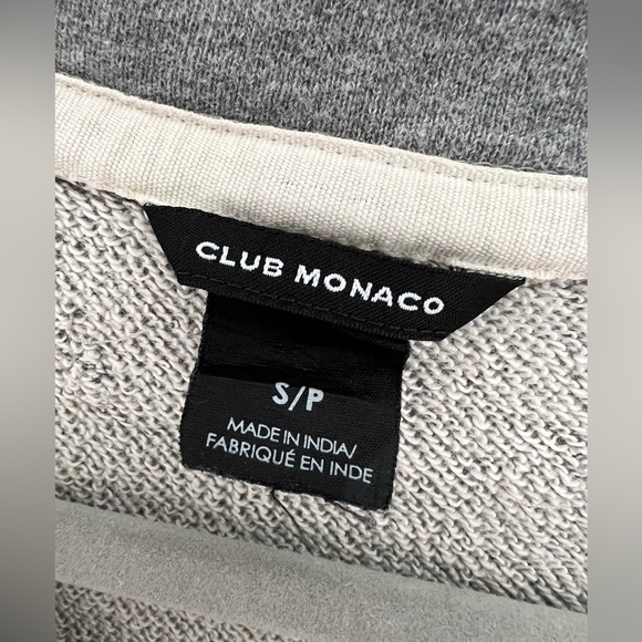 Club Monaco 100% Cotton Gray Crew Neck Sweater Sweatshirt beads sequins Design S - Picture 3 of 10